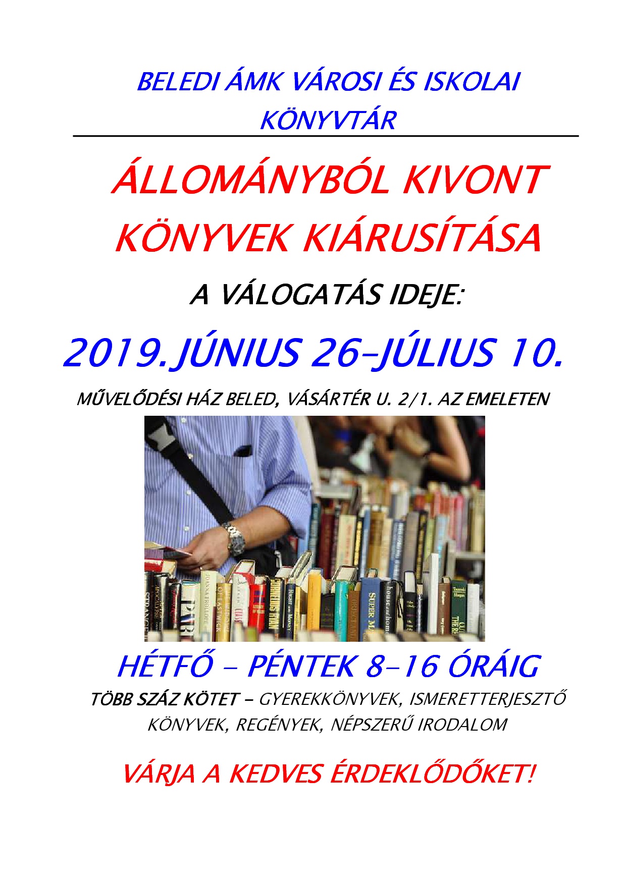 Allomanybol kivont konyvek 2019